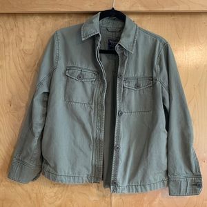 Abercrombie & Fitch Olive Green Army Jacket Small